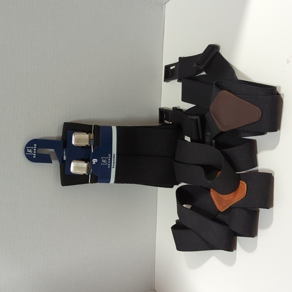 Dickies Men's Perry Y-Back Adjustable Suspenders Tan & Dark Brown & George - Picture 3 of 7